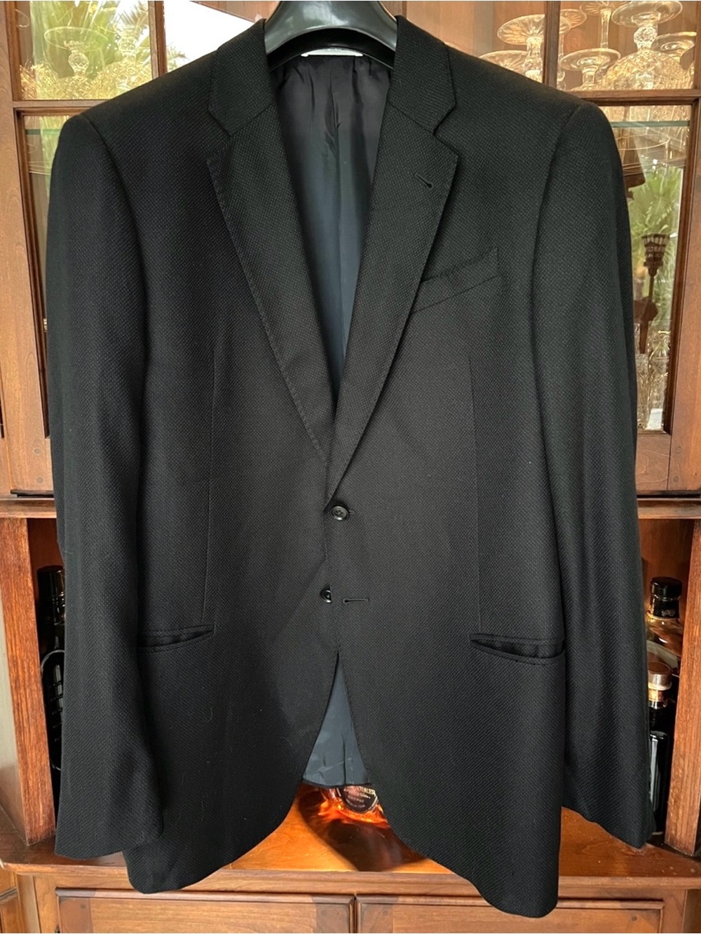 Armani Collezioni Soft Lightweight Black Men's Two-Button Sport Coat